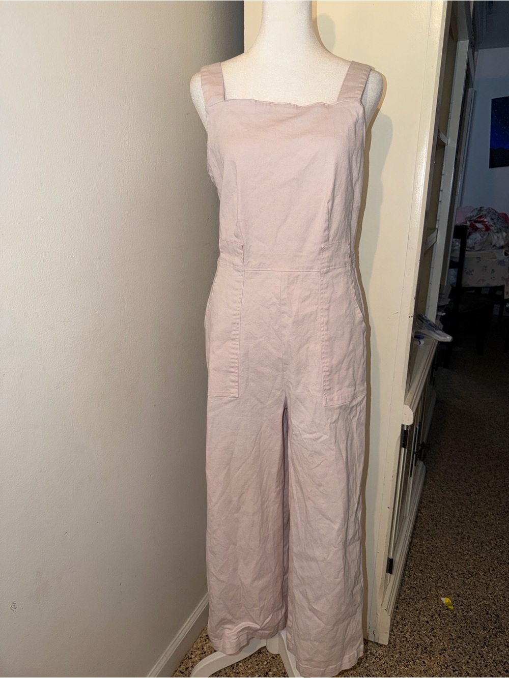Copper Key Blush Squareuu-Neck Wide-Leg Jumpsuit